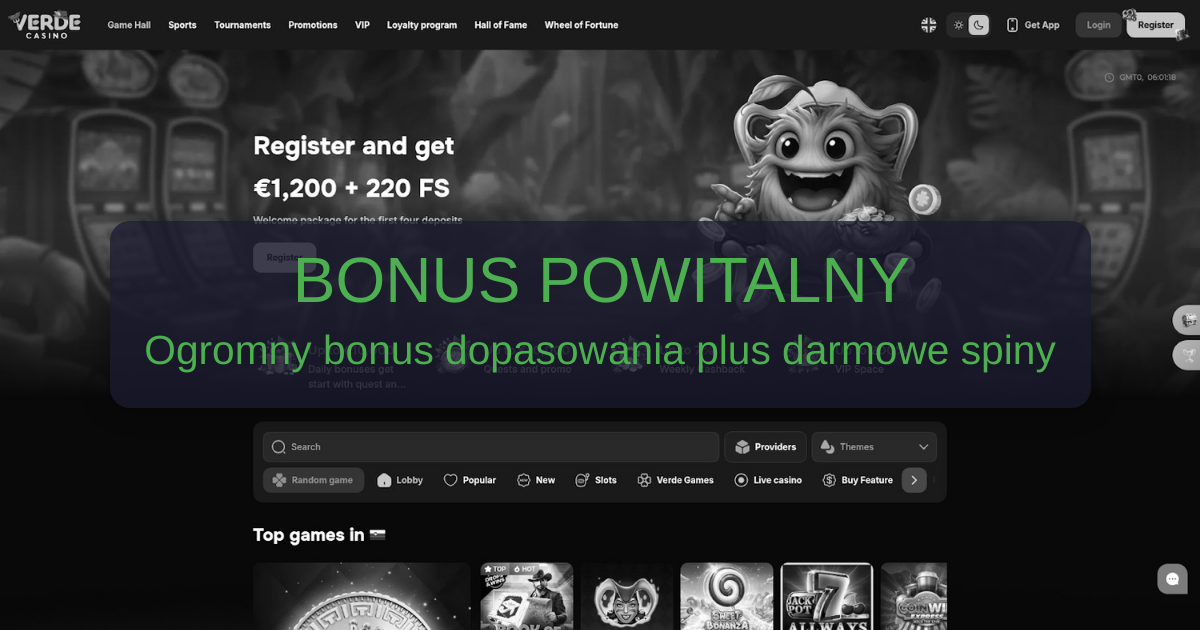 Verde Casino i bonus powitalny do 5 000 zł